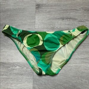 Roxy Green and White Bikini Bottom